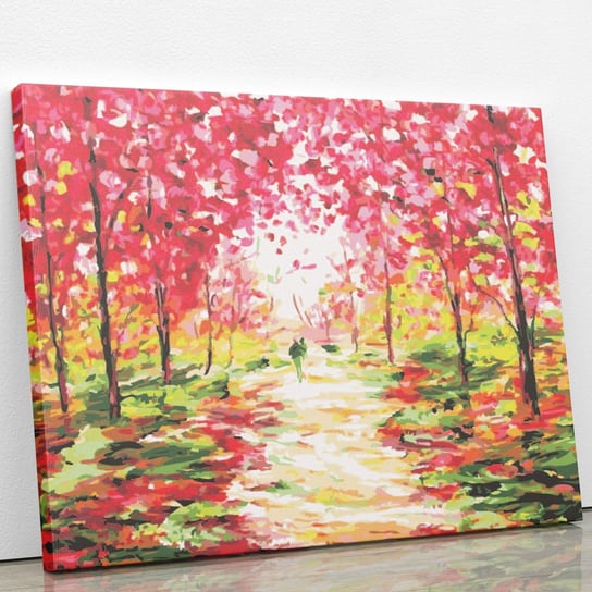 Wśród czerwonych drzew - Malowanie po numerach 50x40 cm ArtOnly