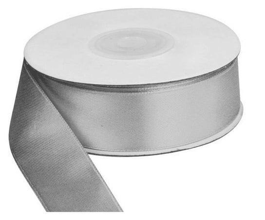 Wstążka srebrna, 25m dł x 25mm szer, CRAFT-FUN - srebrny Titanum