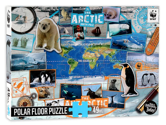 WWF, puzzle, Polar Regions Floor, 49 el. WWF
