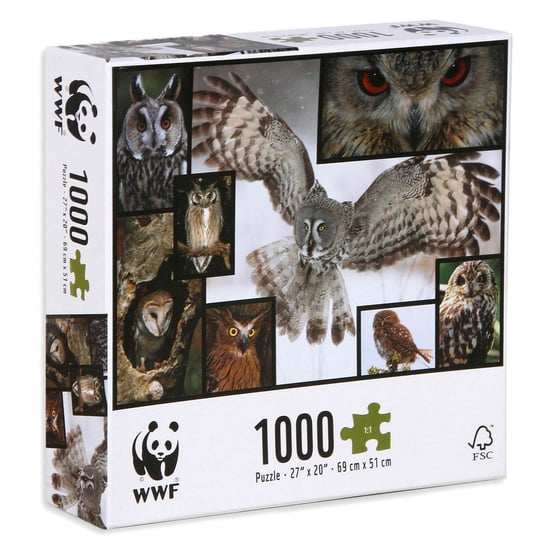 WWF, puzzle, Sowy, 1000 el. WWF