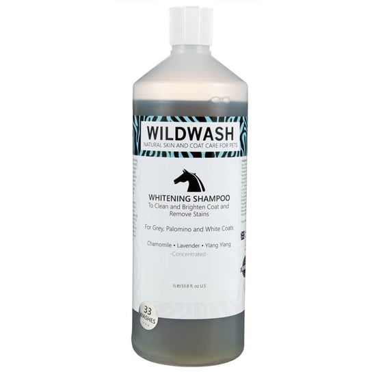 Wybielający szampon dla koni do sierści białej i siwej WildWash Horse (1 L koncentrat) Wildwash UK