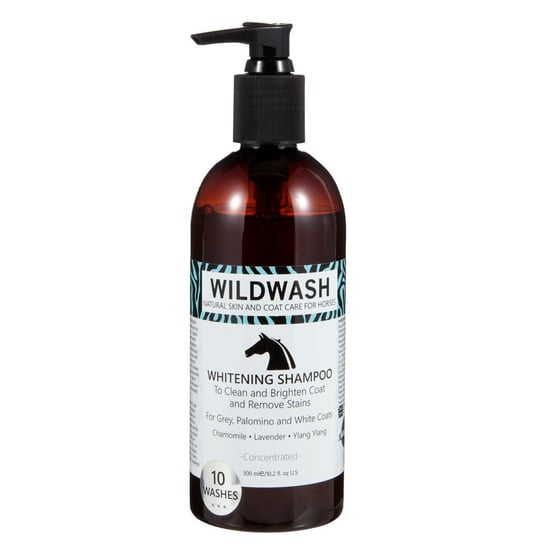 Wybielający szampon dla koni o sierści białej i siwej WildWash Horse (300 ml koncentrat) Wildwash UK