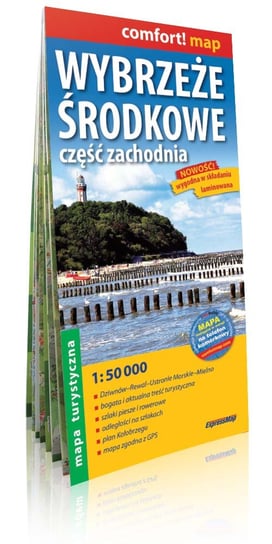Wybrzeże środkowe, część zachodnia. Mapa turystyczna 1:50 000 Expressmap Polska Sp. z o.o.