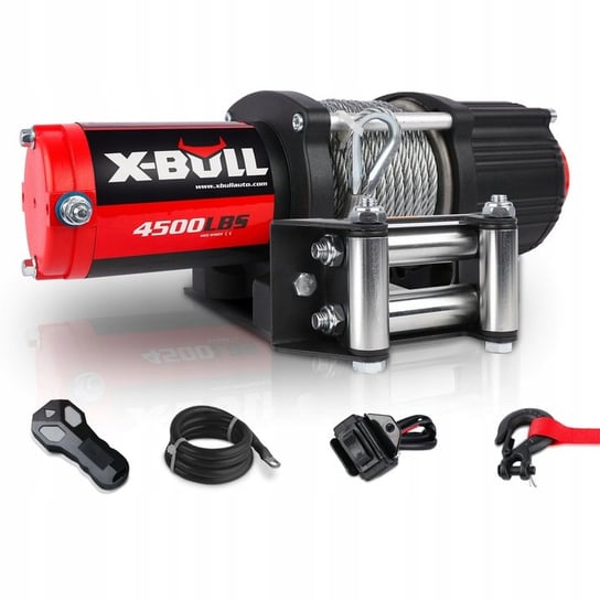 Wyciągarka X-Bull Winch 4500 lina stalowa 1360kg 9.2m 12V Off-Road quady Inna marka