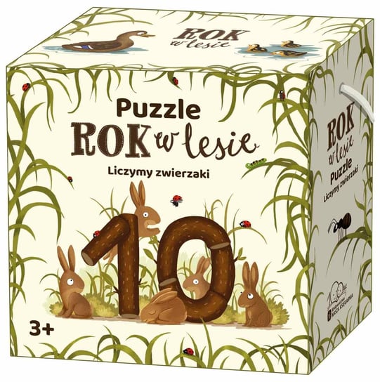 Wydawnictwo Nasza Księgarnia, puzzle, Rok w lesie, 20 el. Nasza Księgarnia