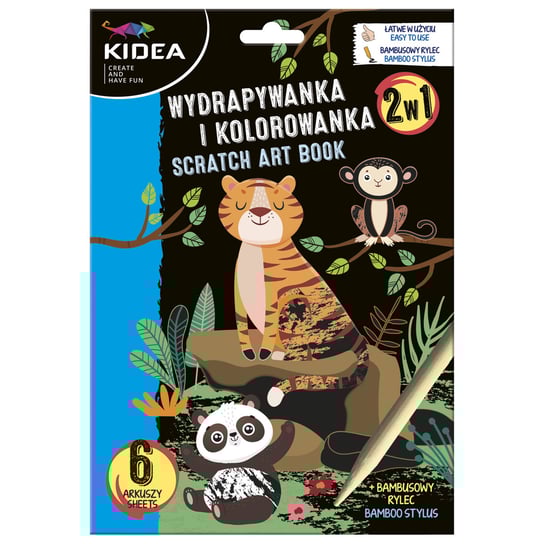 Wydrapywanka I Kolorowanka 2W1 (Zwierzęta) KIDEA
