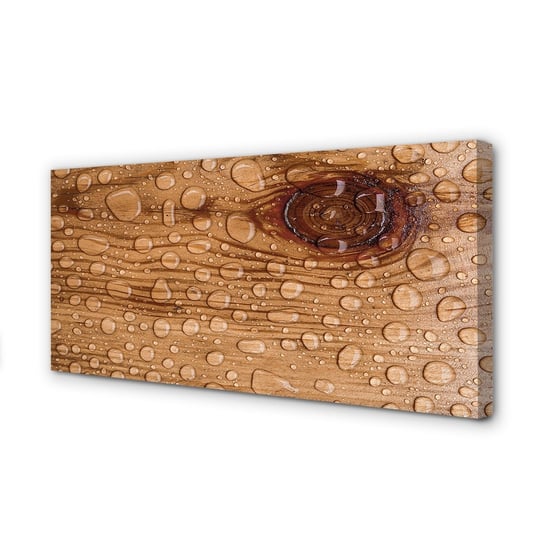 Wydruk na płótnie dekor Krople woda drewno, 100x50 cm cm Tulup