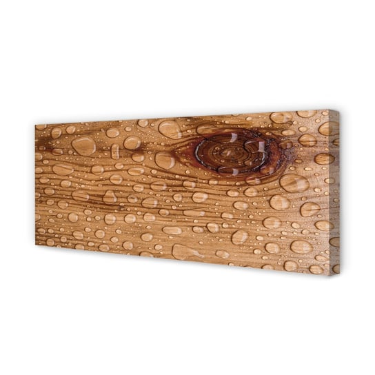 Wydruk na płótnie dekor Krople woda drewno, 125x50 cm Tulup