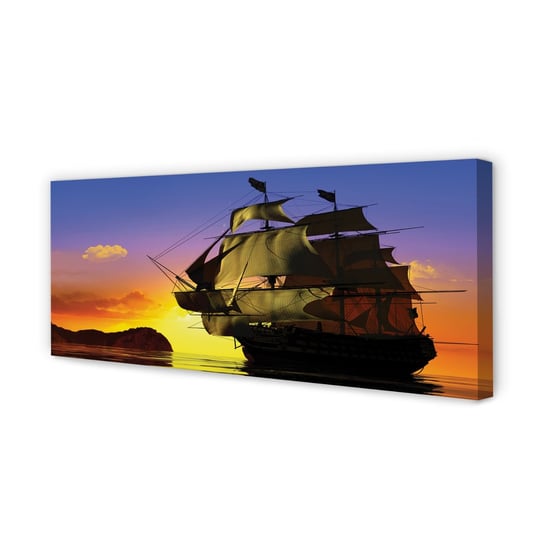 Wydruk na płótnie dekor Niebo statek morze, 125x50 cm Tulup