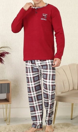 Wygodna męska piżama z długim rękawem z bawełny XL Rimoli