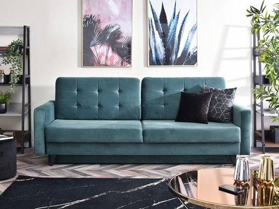 Wygodna Sofa Z Pikowaniem Tosca Turkusowa MEBEL-PARTNER