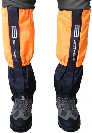 Wygodne czarno-pomarańczowe rękawy trekkingowe na buty Brother
