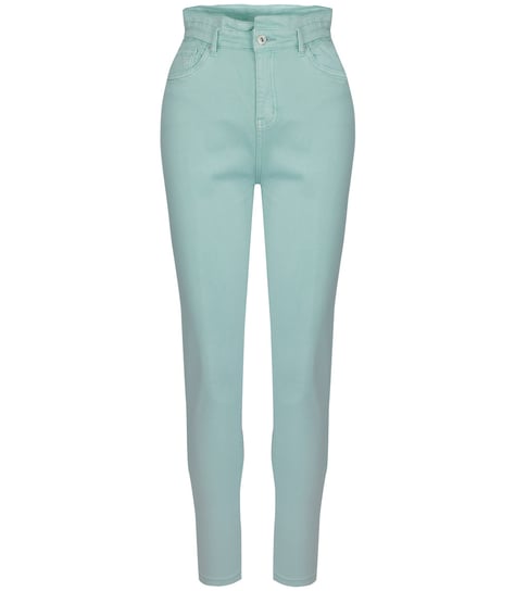 Wygodne elastyczne spodnie JEANSY SKINNY FIT kolorowe Eleganckie ROSE-38 Agrafka