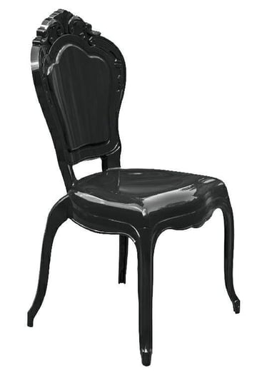 Wygodne, stabilne Krzesło Czarne-tworzywo sztuczne King Home