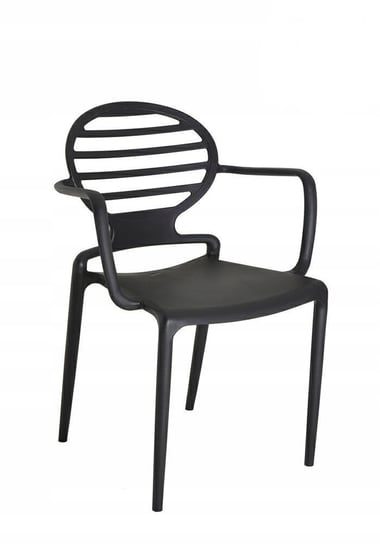 Wygodne, stabilne Krzesło Czarne-tworzywo sztuczne Modesto Design