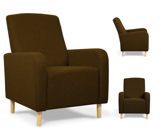 Wygodny fotel RIO nowoczesny design brązowy Inna marka