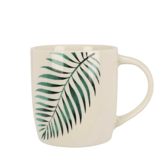 Wygodny KUBEK 325ml na prezent PORCELANOWY wzór liścia na kawę herbatę Siaki Collection