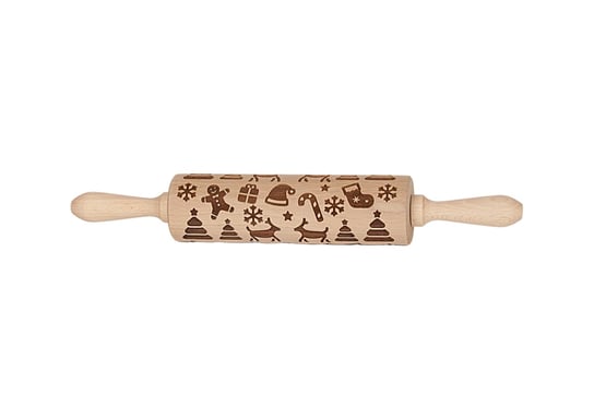 Wygrawerowany Wałek Świąteczny dla Wyjątkowych Ciasteczek Woodcarver