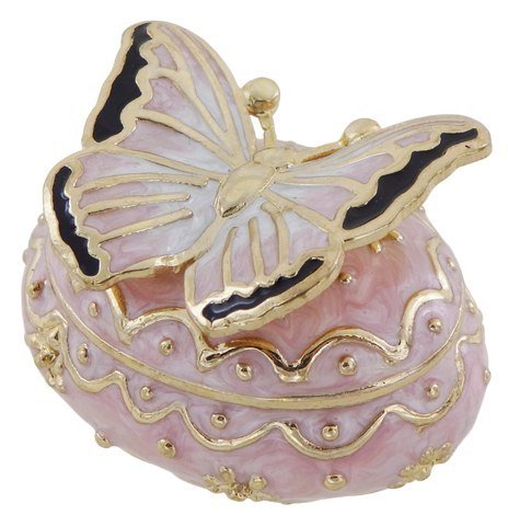 Wyjątkowe metalowe pudełeczko na biżuterię - Motylek - B0782-00 GIFTDECO