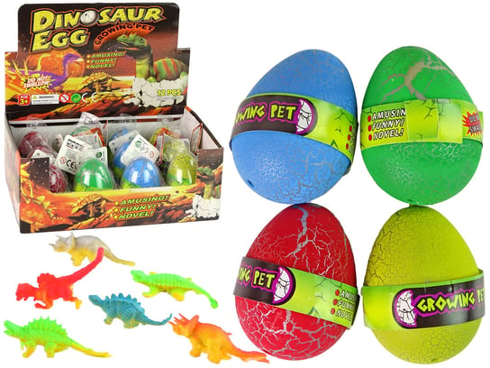 Wykluwające się Magiczne Jajko Dinozaura Rosnące 6 cm Kolorowe Lean Toys