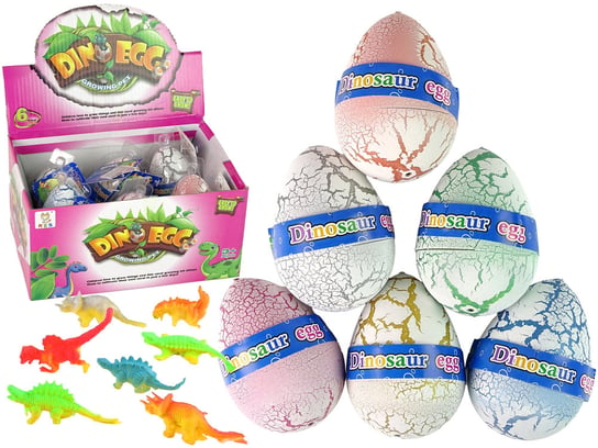 Wykluwające się Magiczne Jajko Dinozaura Rosnące 7,5 cm Białe Lean Toys
