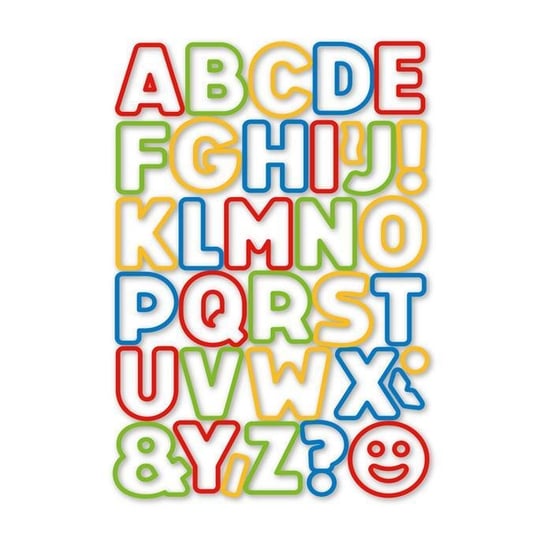 Wykrawacz alfabet 34 szt, litery i znaki Delicia Kids 630925 Tescoma