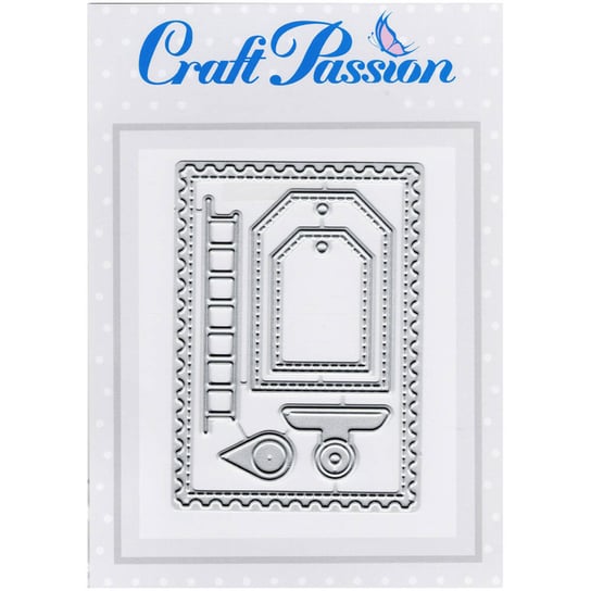 Wykrojnik do papieru Craft Passion - ATC ramka znaczek pocztowy z dodatkami Craft Passion