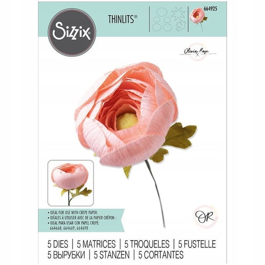 Wykrojnik Sizzix Thinlits - Ranunculus jaskier Sizzix