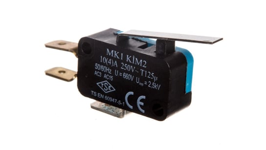 Wyłącznik krańcowy miniaturowy 1CO dźwignia średnia T0-MK1KIM2 EMAS ELEKTROTEKNIK