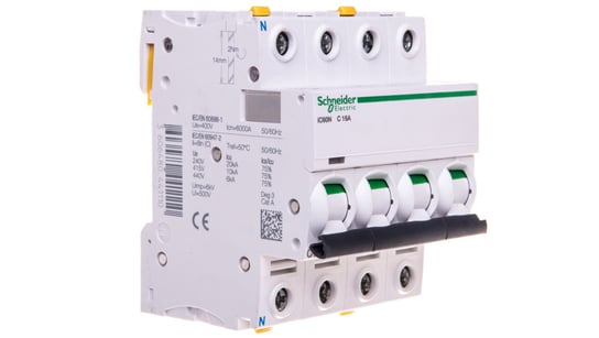 Wyłącznik nadprądowy 3P+N C 16A 6kA AC iC60N-C16-3N A9F04716 Schneider Electric