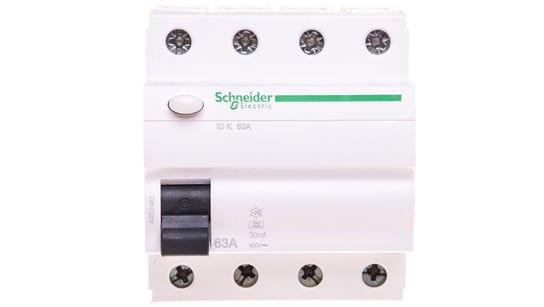 Wyłącznik różnicowoprądowy 4P 63A 0,03A typ A IDK-63-4-30-A 63A A9Z01463 Schneider Electric