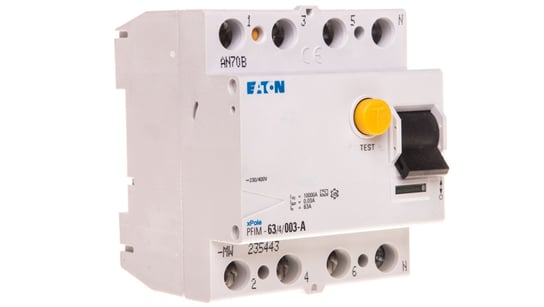 Wyłącznik różnicowoprądowy 4P 63A 0,03A typ A PFIM-63/4/003-A-MW 235443 Eaton