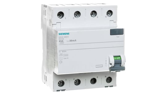 Wyłącznik różnicowoprądowy 4P 63A 0,03A typ AC 5SV4346-0 Siemens