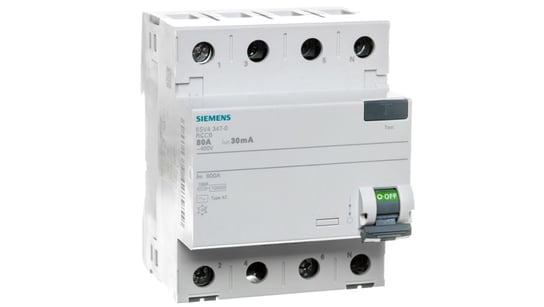 Wyłącznik różnicowoprądowy 4P 80A 0,03A typ AC 5SV4347-0 Siemens