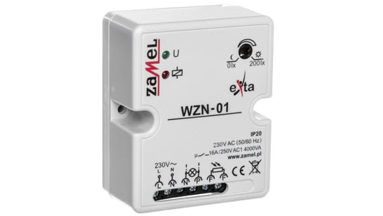 Wyłącznik zmierzchowy 16A 230V 0-200lx WZN-01 EXT10000147 ZAMEL