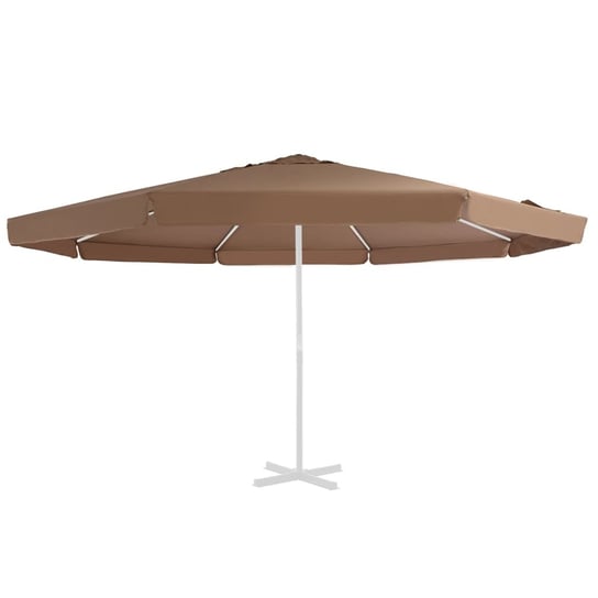 Wymienne pokrycie parasola ogrodowego, piaskowe, 500 cm vidaXL