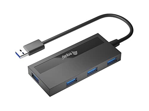 Wyposaż 4-portowy koncentrator USB 3.0 i adapter do USB-C Equip