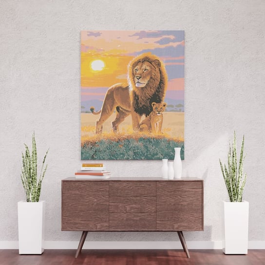 Wyprawa króla lwa - Malowanie po numerach 50x40 cm ArtOnly