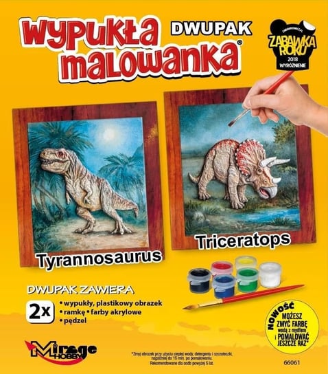 Wypukła Malowanka Dinozaury - T-Rex + Triceratops Mirage Hobby ------ Mirage Hobby