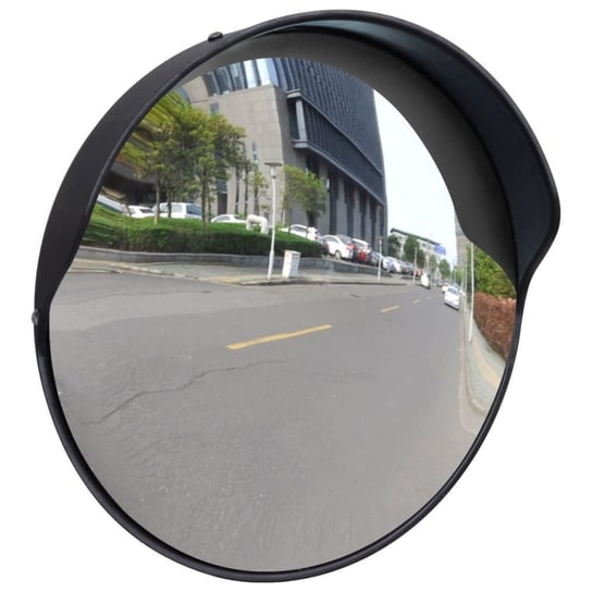 Wypukłe lustro drogowe, 30 cm, czarne vidaXL
