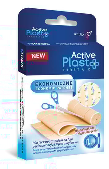 Wyrób medyczny, Active Plast, First Aid, plastry opatrunkowe ekonomiczne, 1 szt. Active Plast