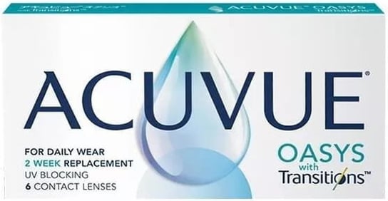 Wyrób medyczny, Acuvue, Oasys with Transitions, Soczewki kontaktowe BC 8.4 -1.50 , 6 szt. Acuvue