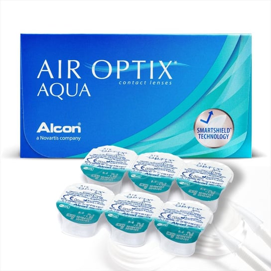 Wyrób medyczny, Air Optix, Aqua, Soczewki miesięczne -10.00 krzywizna 8,6, 3 szt. Air Optix