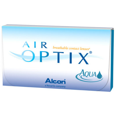 Wyrób medyczny, Air Optix, Aqua, Soczewki miesięczne -8.00 krzywizna 8,6, 3 szt. Air Optix