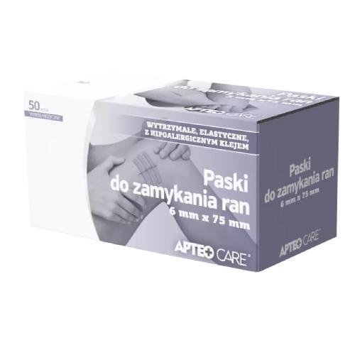 Wyrób medyczny, Apteo Care, Paski Do Zamykania Ran, 6x75mm, 3 Paski Inna marka