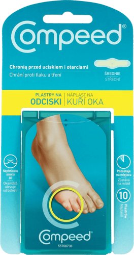 Wyrób medyczny, Compeed Plastry na odciski średnie 10szt Johnson & Johnson