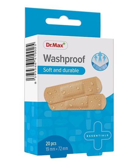Wyrób medyczny, Dr.Max, Washproof, plastry opatrunkowe, 19x72 mm, 20 szt. Inna marka