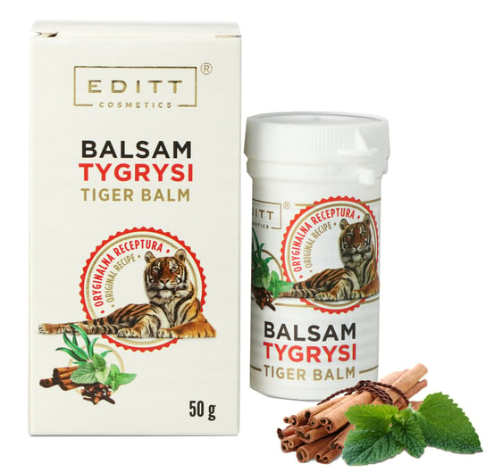 Wyrób medyczny, Editt Cosmetics, Balsam Tygrysi Rozgrzewający Przeciwzapalny, 50g Editt Cosmetics