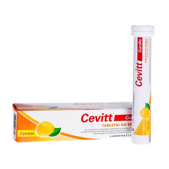 Wyrób medyczny, Fairpharm Vertiebs, Cevitt Gardło, tabletki do ssania, smak cytrynowy, 20 tabletek Fairpharm Vertiebs