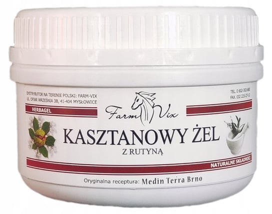 Wyrób medyczny, Farm-vix, Kasztanowy żel z rutyną farmvix żylaki, 350 g Farm-vix